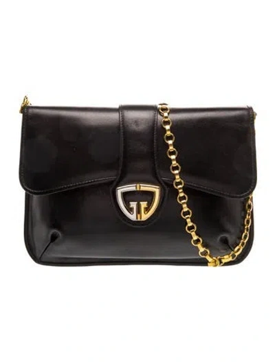 Pre-owned Gucci Interlocking G Vintage Clutch In Black