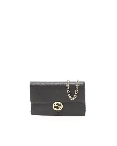 Gucci Interlocking G Wallet On Chain In Orange
