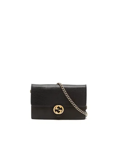 Gucci Interlocking G Wallet On Chain In Black