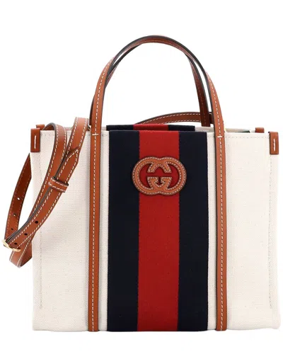 Pre-owned Gucci Interlocking G Web Tote Small (authentic Pre-loved)