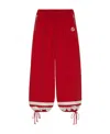 Gucci Interlocking G Wide-leg Trousers In Red