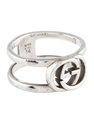Pre-owned Gucci Interlocking G Wide Ring In Multi