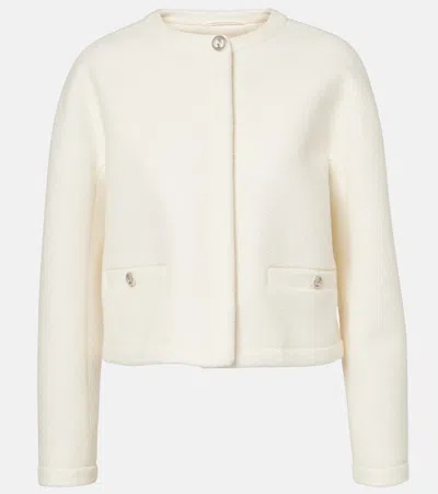Gucci Interlocking G Wool-blend Bouclé Jacket In Multicolor