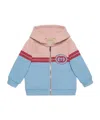 Gucci Interlocking G Zip-up Hoodie In Blue