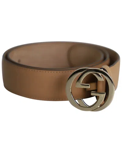 Gucci Interlocking Gg Belt (authentic Pre-loved) In Brown