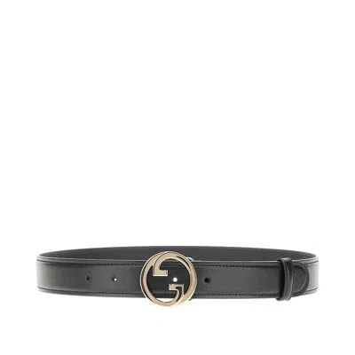 Gucci Interlocking Gg Buckle Leather Belt In Multi