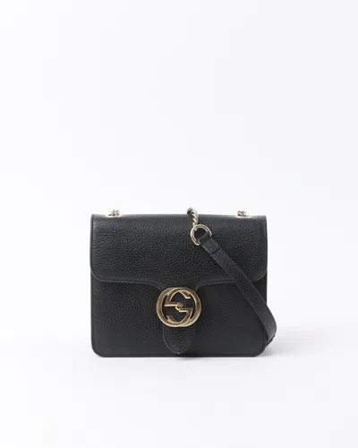 Gucci Interlocking Gg Chain Shoulder Bag In Black