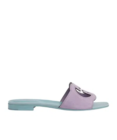 Gucci Interlocking Gg Cut-out Leather Sandals In Multi