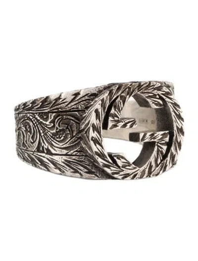 Pre-owned Gucci Interlocking Gg Paisley Ring In Multicolor