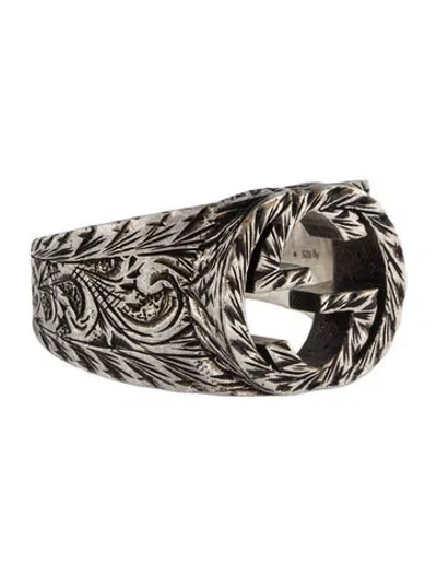 Pre-owned Gucci Interlocking Gg Paisley Ring In Multicolor