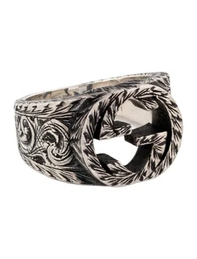 Pre-owned Gucci Interlocking Gg Paisley Ring In Multicolor