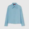 Gucci Interlocking Gg Silk Jacquard Shirt In Green