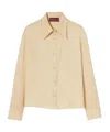 Gucci Interlocking Gg Silk Jacquard Shirt In Neutral
