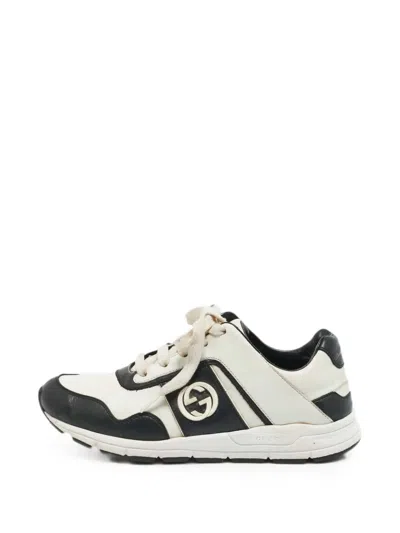 Pre-owned Gucci Interlocking Gg Sneakers In Neutral