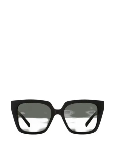 Gucci Interlocking Gg Web-stripe Sunglasses In Black