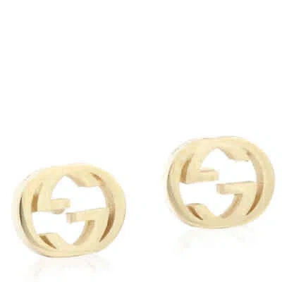 Pre-owned Gucci Interlocking Gold Earrings In Yellow
