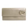 GUCCI GUCCI INTERLOCKING GOLD LEATHER WALLET  (PRE-OWNED)