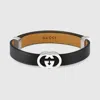 Gucci Interlocking Leather Bracelet In Undefined