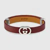 Gucci Interlocking Leather Bracelet In Undefined