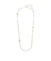Gucci Interlocking Long Pearl Necklace In Gold