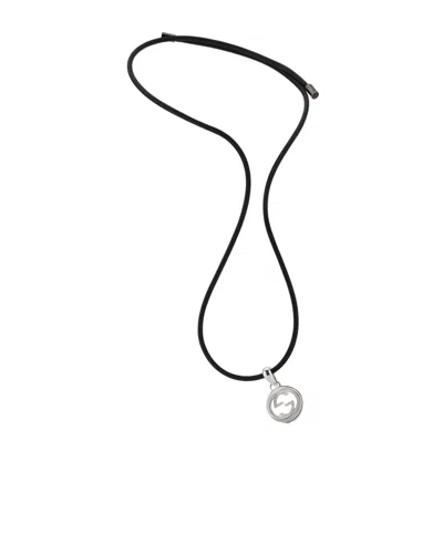 Gucci Interlocking Magnetic Cord Necklace In Black