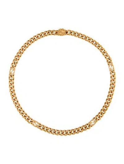 Pre-owned Gucci Interlocking Necklace, 19.5" In Multi