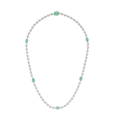 Gucci Interlocking Necklace In Gray