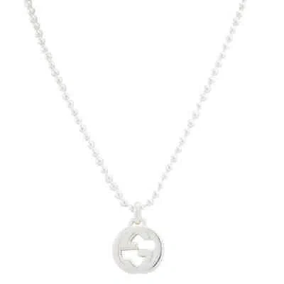 Pre-owned Gucci Interlocking Necklace In Silver Mpn: Ybb479219001
