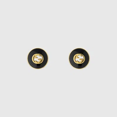 Gucci Interlocking Ohrstecker 18 Karat In Yellow
