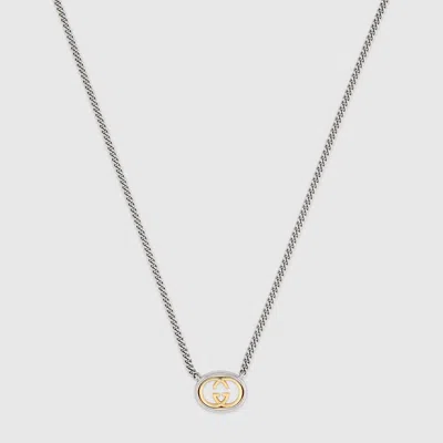 Gucci Interlocking Pendant Chain Necklace In Green