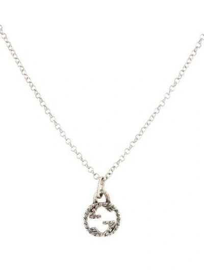 Pre-owned Gucci Interlocking Pendant Necklace, 19.75" In Multi