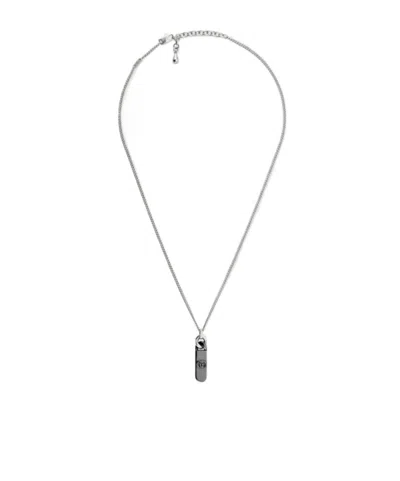 Gucci Interlocking Pendant Necklace In Metallic