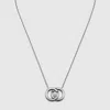 Gucci Interlocking Pendant Necklace In Silver-toned Metal