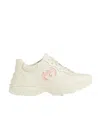 Gucci Interlocking Rhyton Sneakers In White