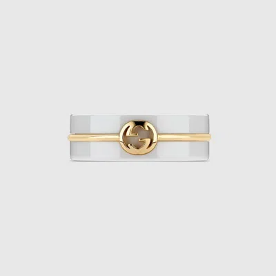 Gucci Interlocking Ring Mit Zirkonia In Silver