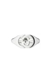 Gucci Interlocking Signet Ring In Metallic
