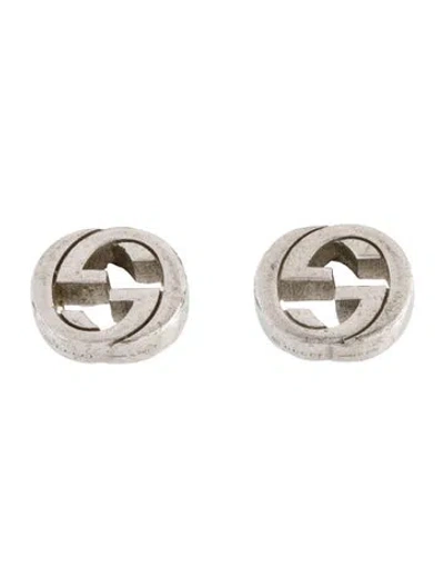 Pre-owned Gucci Interlocking Stud Earrings In Multi