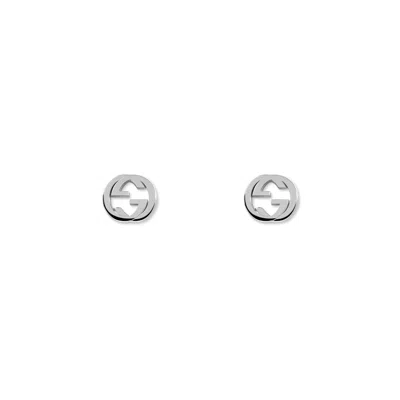 Gucci Silver Interlocking G Earrings In Undefined