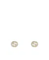 Gucci Interlocking Studs With Diamonds In Gold
