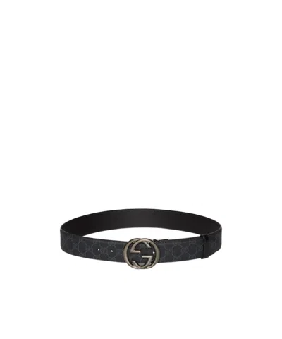 Gucci Interlocking Waist Belt In Black  