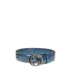 Gucci Interlocking Waist Belt In Blue