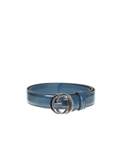 Gucci Interlocking Waist Belt In Blue