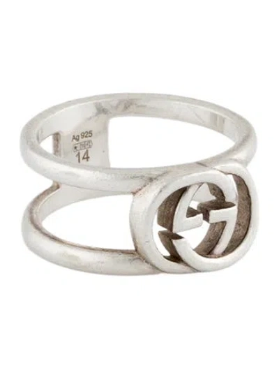 Pre-owned Gucci Interlocking Wide Ring In Multi