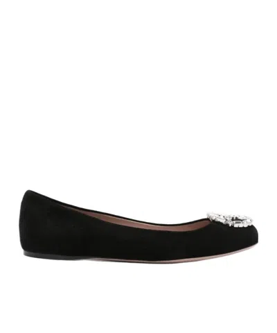Gucci Interlocking-g Ballet Flats In Black
