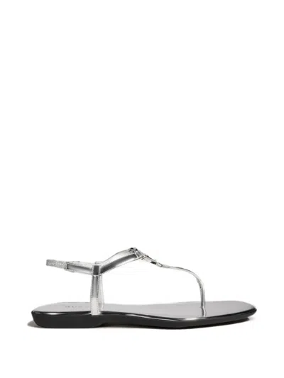 Gucci Interlocking-g Leather Sandals In Multi