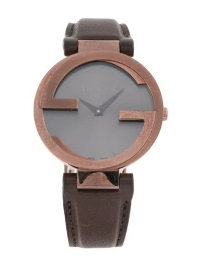 Pre-owned Gucci Interlocking-g Watch In Multi