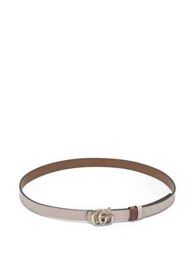 Gucci Interlocking-gg Belt In Neutral