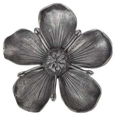 Pre-owned Gucci Italian Mid 20th Century Cocktail Ashtray In Flower Shape With Removable Petals In Gray