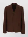 Gucci Wool Twill Single-breasted Jacket In Brown