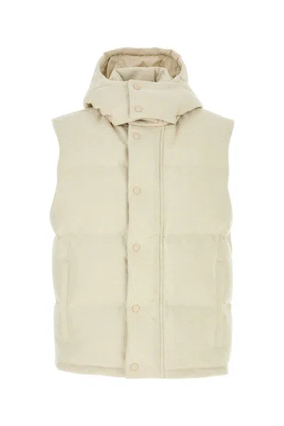 Gucci Ivory Cotton Blend Down Jacket In Mediumcream